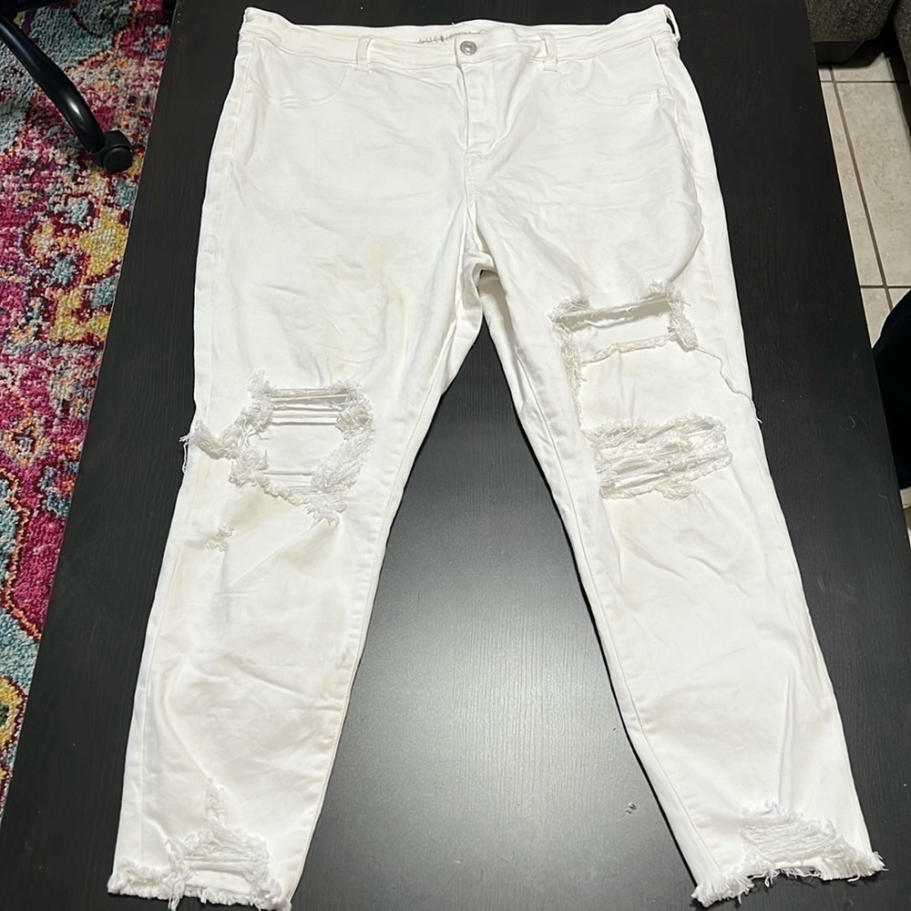 American eagle distressed high rise jegging